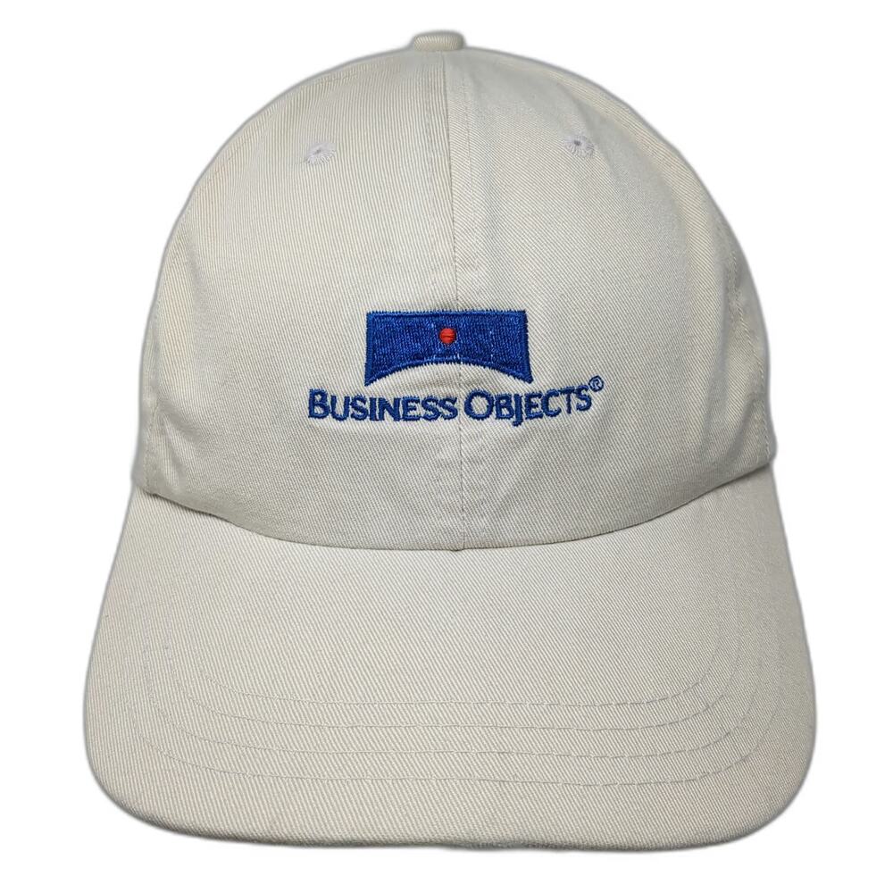 Sportcap Business Objects Beige OSFM Baseball Cap Slideback Hat Corporate Logo
